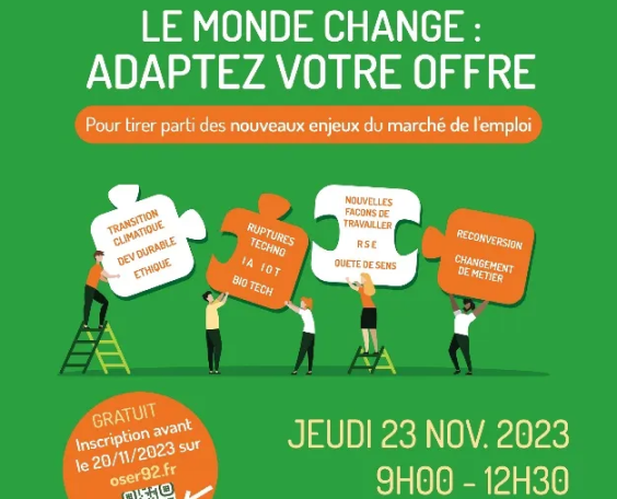 Lire la suite à propos de l’article Wébinaire 2023 « Le monde change : adaptez votre offre »